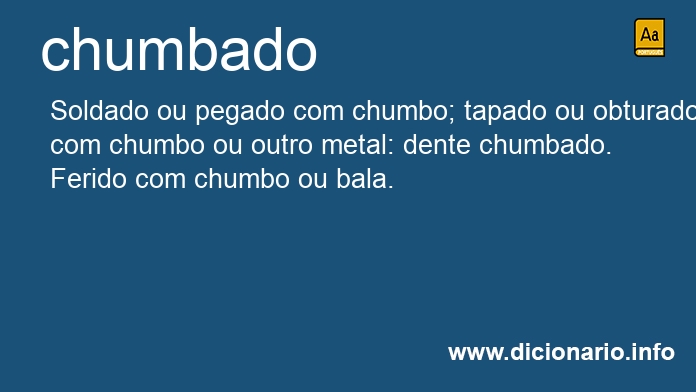Significado de chumbado