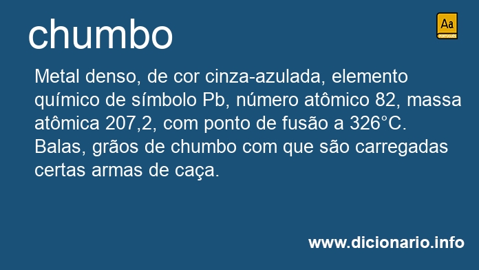 Significado de chumbo