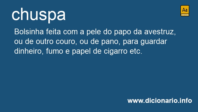 Significado de chuspa