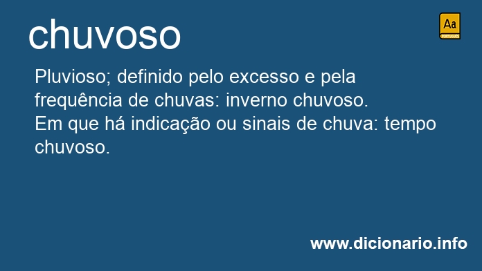 Significado de chuvosa