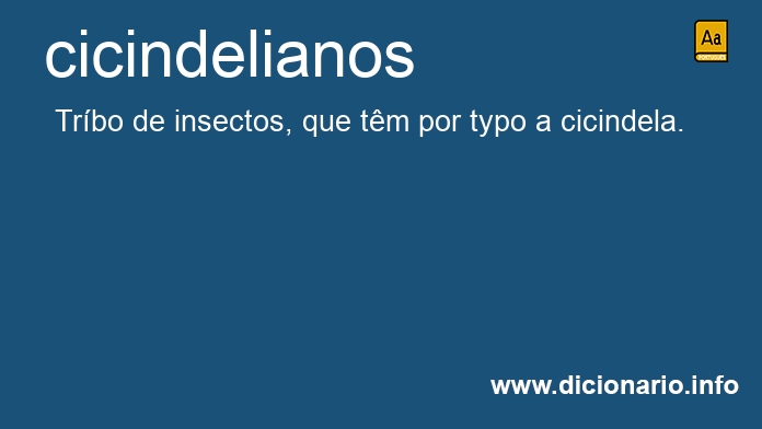 Significado de cicindelianos