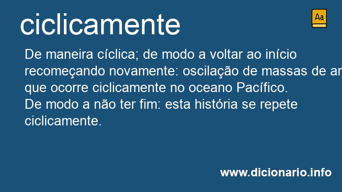 Significado de ciclicamente