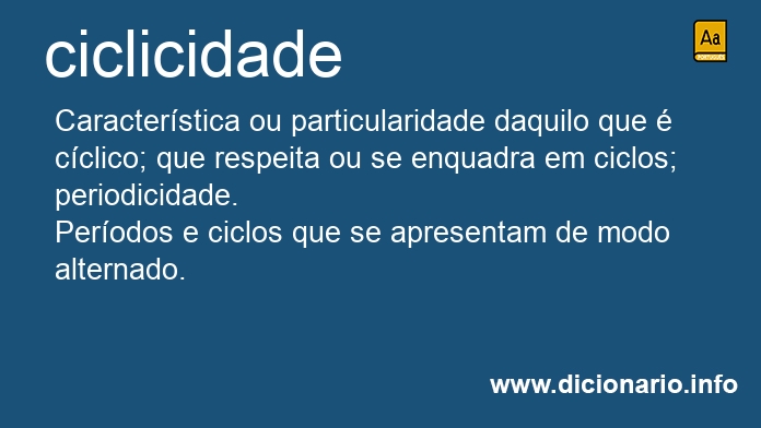 Significado de ciclicidade