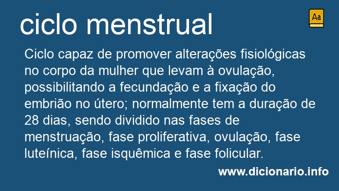 Significado de ciclo menstrual