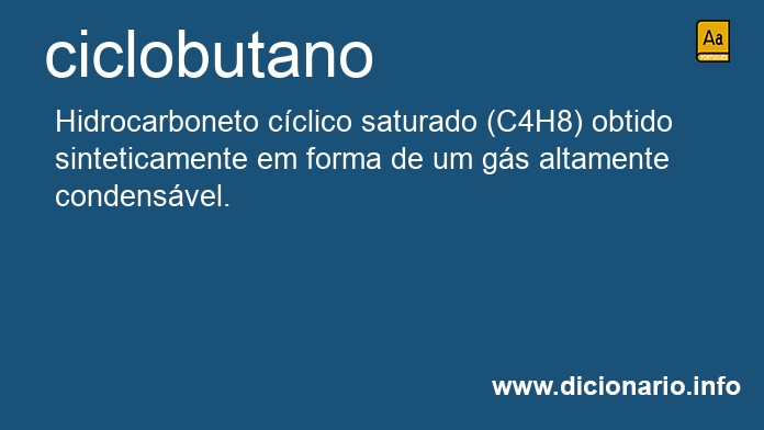 Significado de ciclobutano