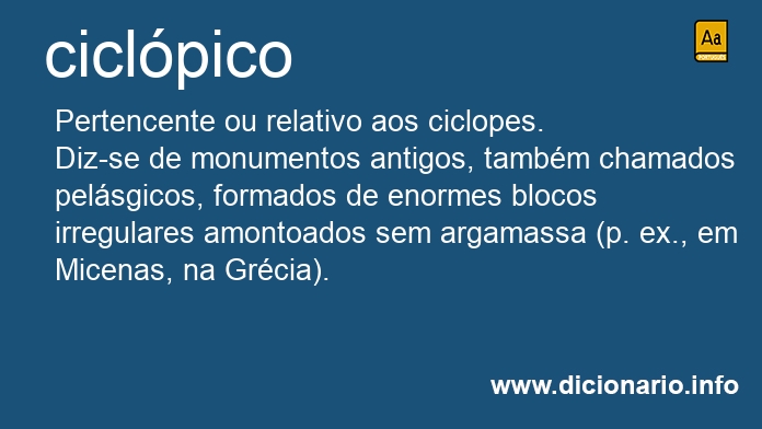 Significado de ciclpico