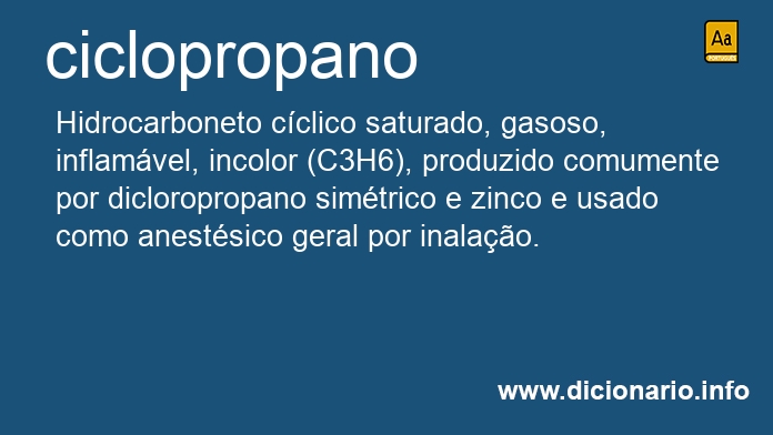 Significado de ciclopropano