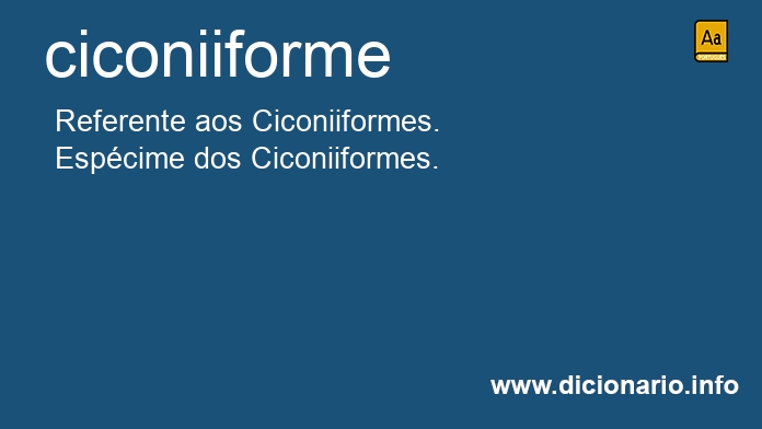 Significado de ciconiiforme