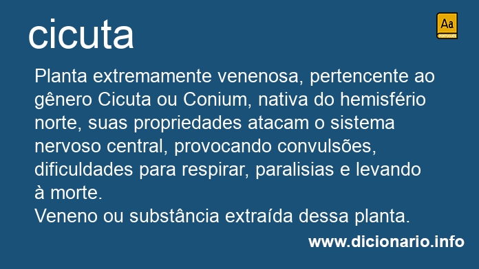 Significado de cicuta