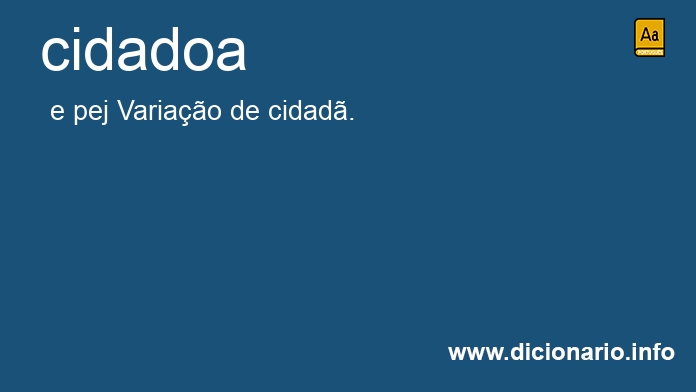 Significado de cidadoa