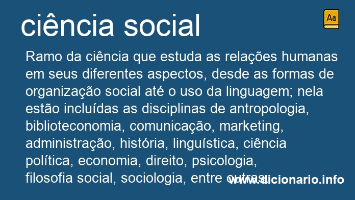 Significado de cincias sociais