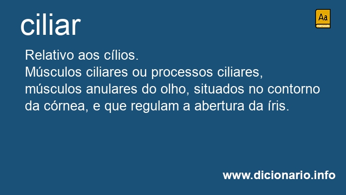 Significado de ciliar