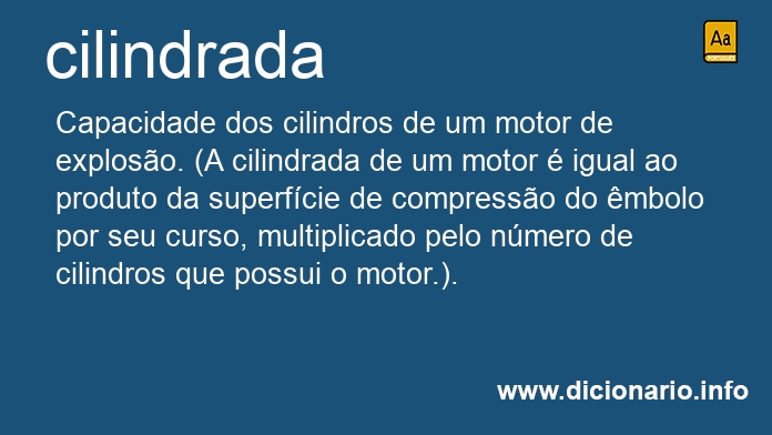 Significado de cilindrada