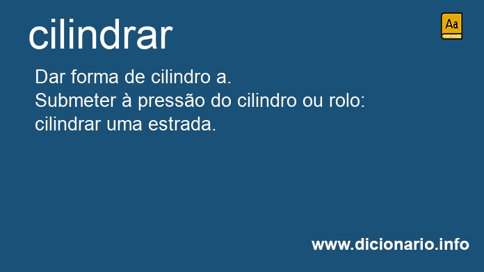 Significado de cilindrar