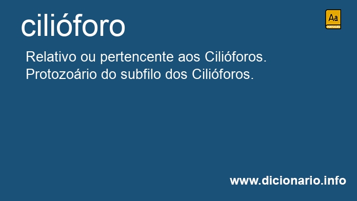 Significado de ciliforo