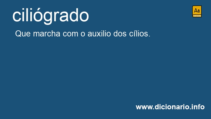 Significado de ciligrado