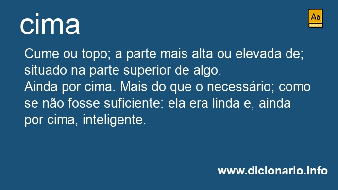 Significado de cima