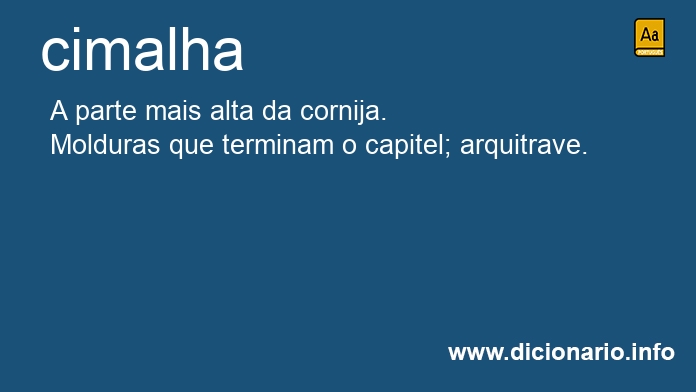 Significado de cimalha