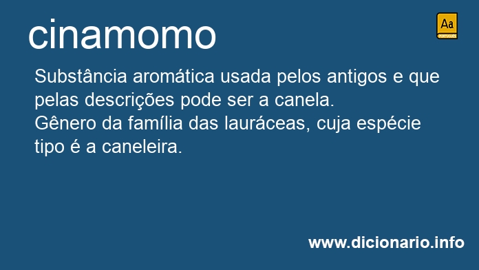 Significado de cinamoma