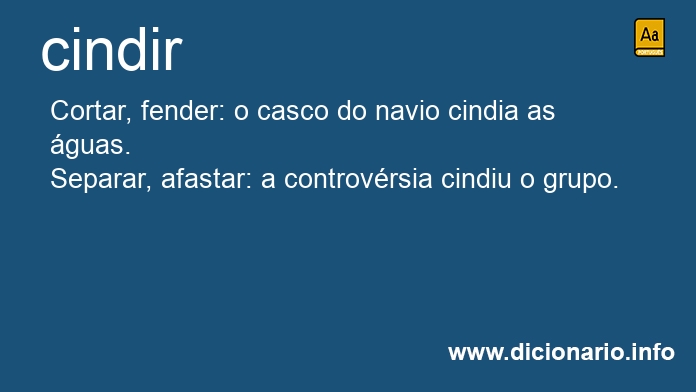 Significado de cindir