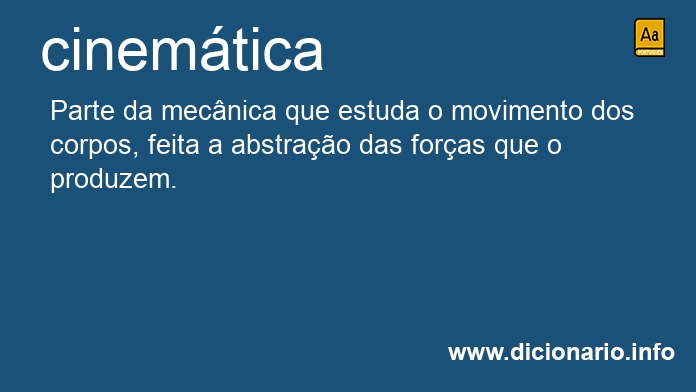 Significado de cinemticas