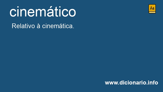 Significado de cinemtico