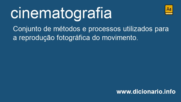 Significado de cinematografias