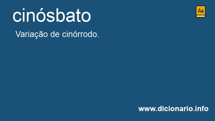 Significado de cinsbato