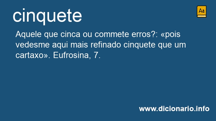 Significado de cinquete