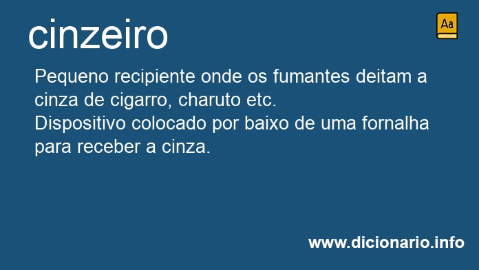 Significado de cinzeiro