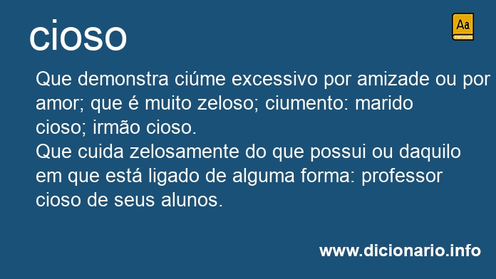 Significado de cioso