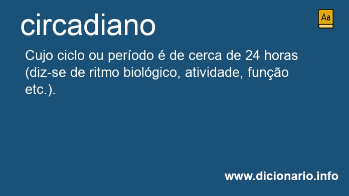 Significado de circadiano