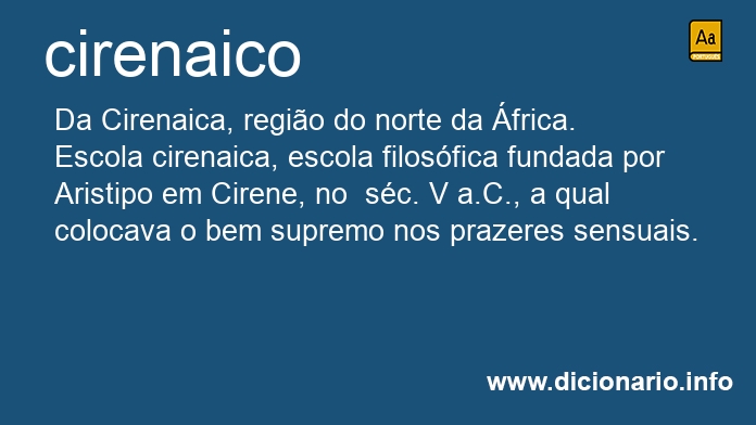 Significado de cirenaico