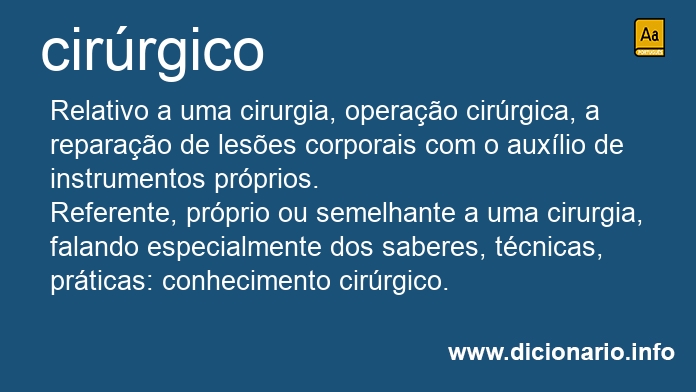 Significado de cirrgico