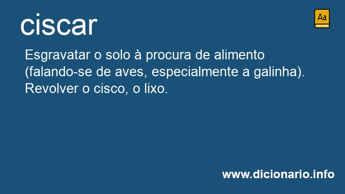 Significado de ciscar