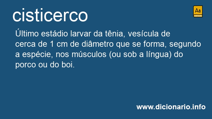 Significado de cisticerco