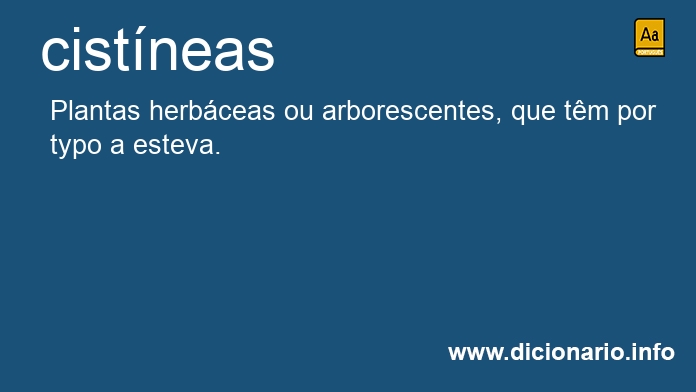 Significado de cistneas