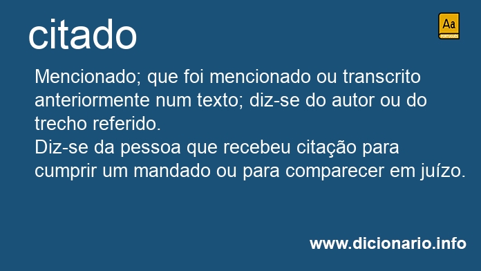 Significado de citada