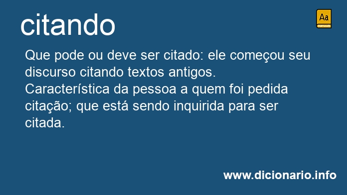 Significado de citando