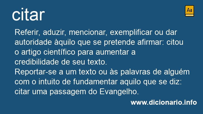 Significado de citar