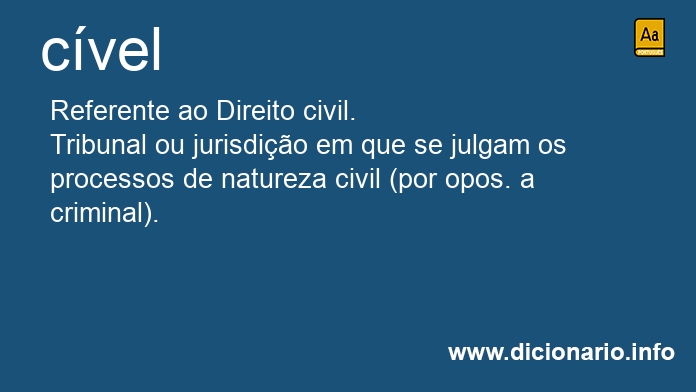 Significado de cvel