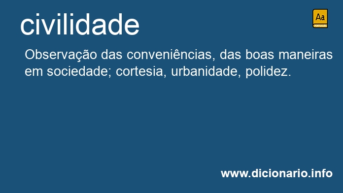 Significado de civilidade