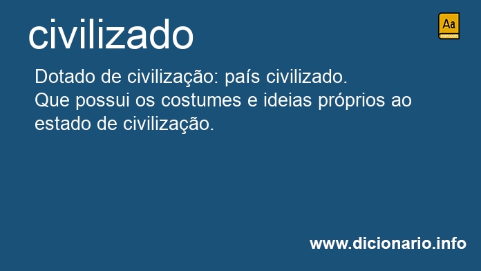 Significado de civilizada