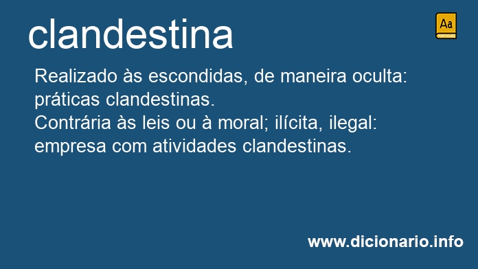 Significado de clandestina