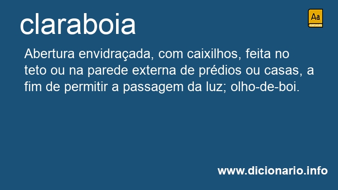 Significado de claraboias