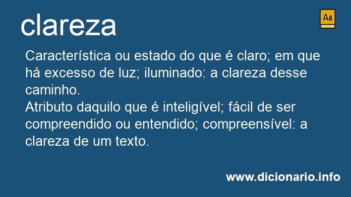 Significado de clareza