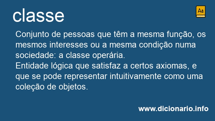 Significado de classe