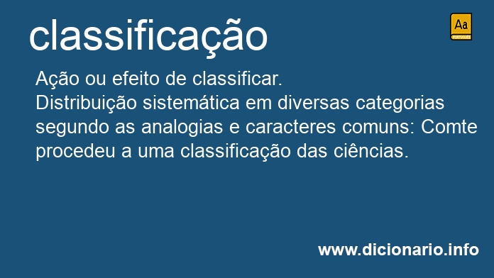 Significado de classificao