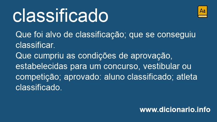 Significado de classificados