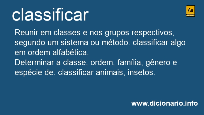 Significado de classificavam